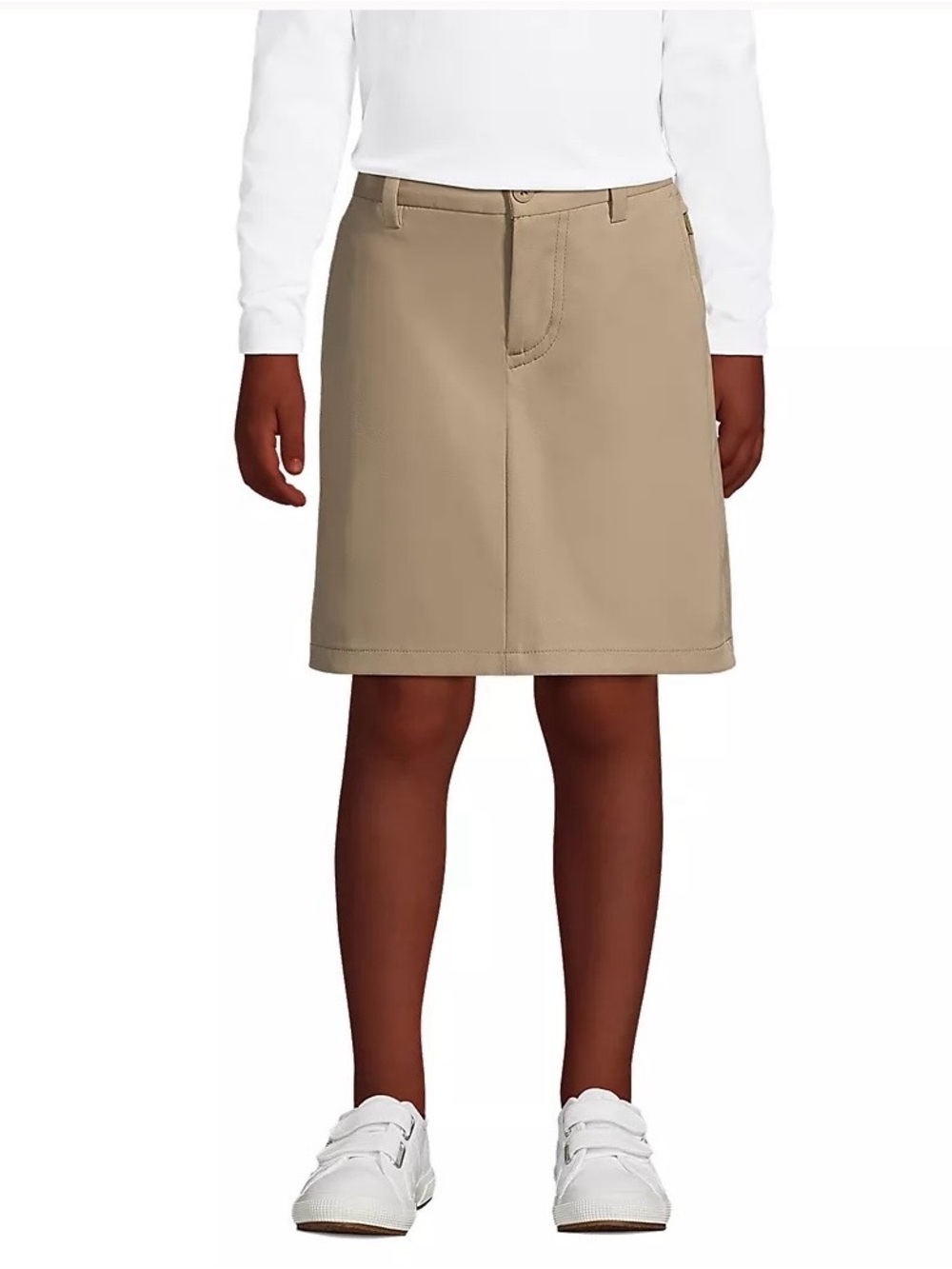 NWOT Lands' End Girls Khaki Skort Size 16 School Uniform
